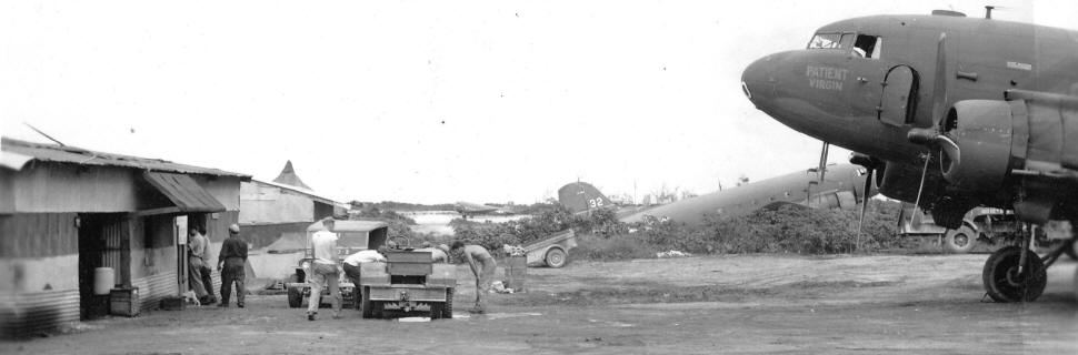 Thirsty 13th Work area at Mokmer Aerodrome, Biak Island, 1945
